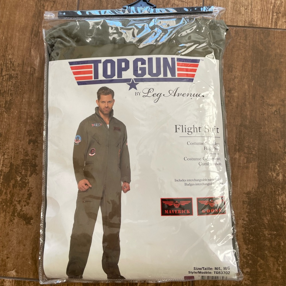 GUC $140 LEG AVENUE Top Gun Costume Flight Suit Medium/Large